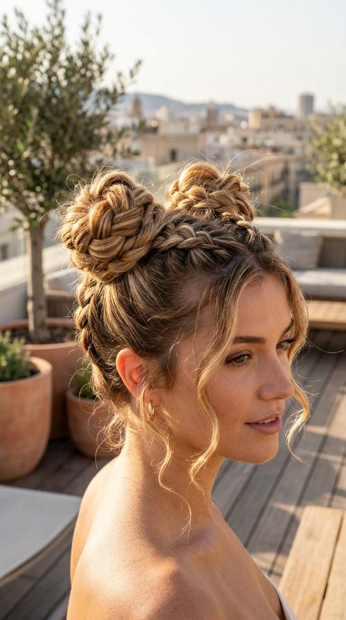 Braided Space Buns
