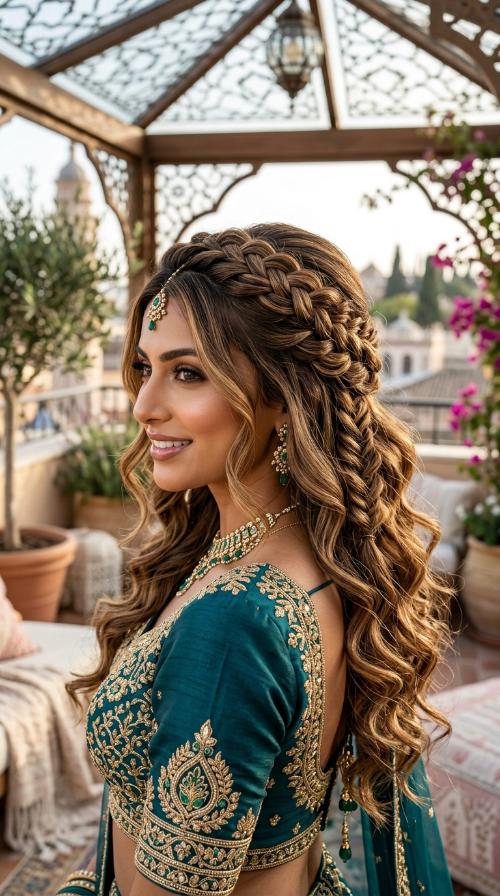 Braided Updo for Indo-Western Outfits