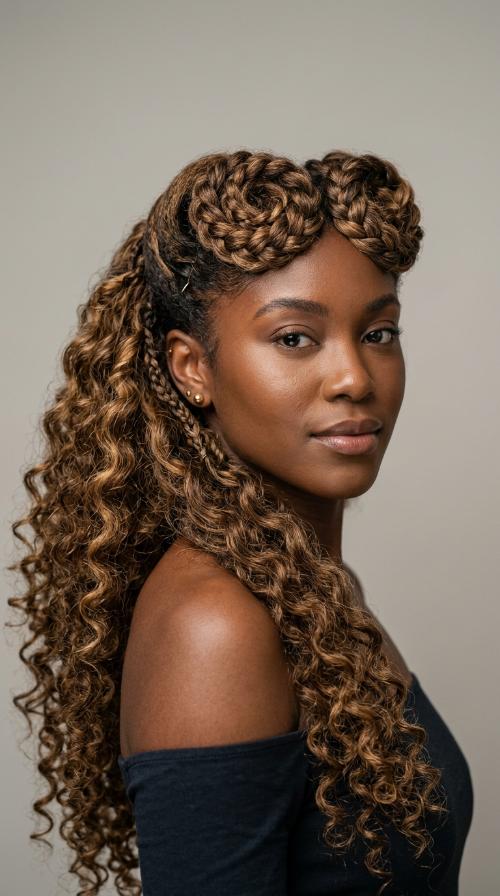 Braided Victory Rolls