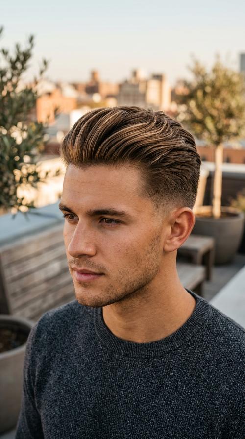 Brushed Back Low Fade