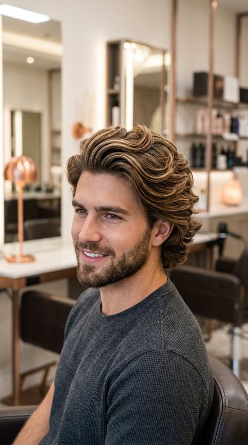 Brushed Back Waves