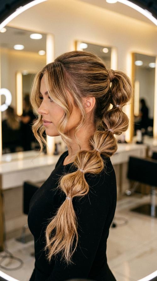 Bubble Braid Ponytail
