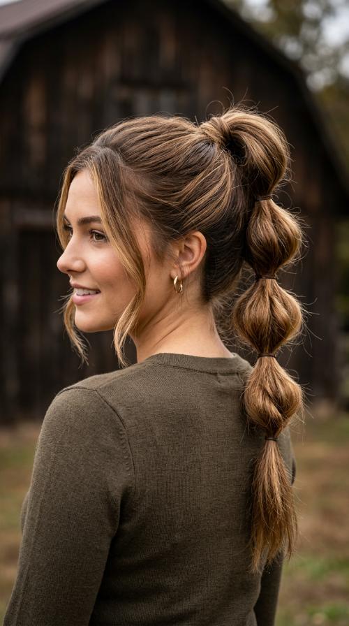 Bubble Braid Ponytail