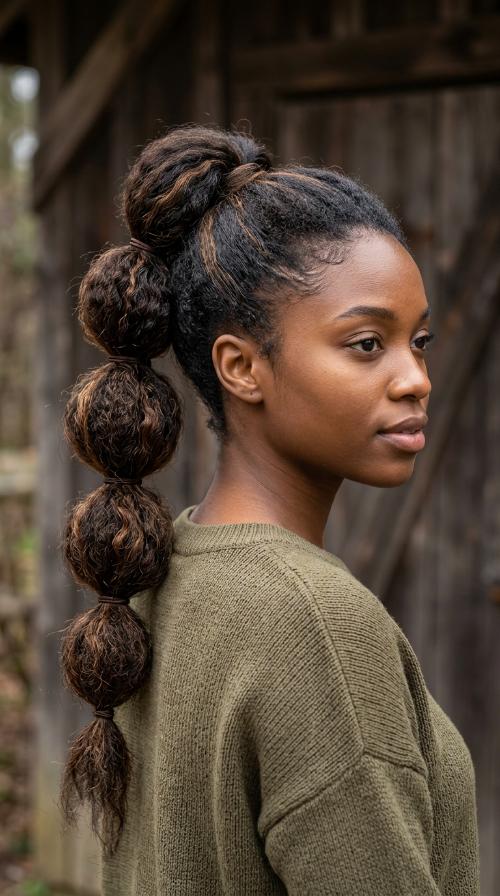 Bubble Braid Ponytail