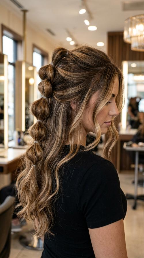 Bubble Braid Ponytail