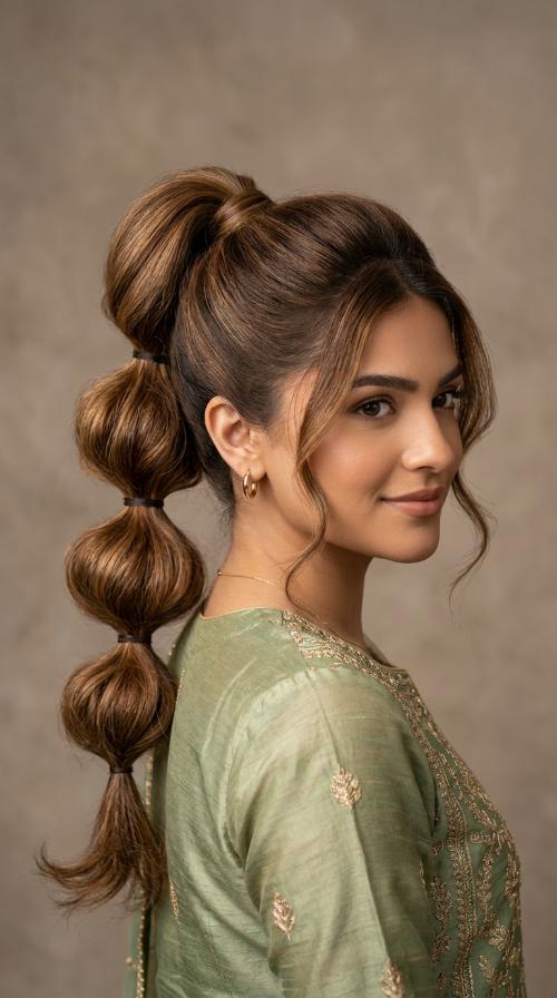 Bubble Braid Ponytail