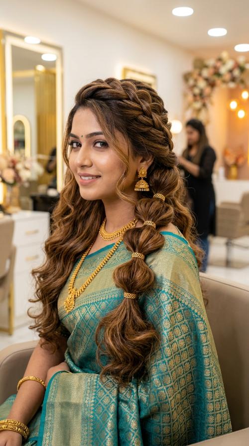 Bubble Braid with Gold Rings