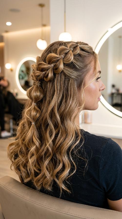 Bubble Braided Half-Up