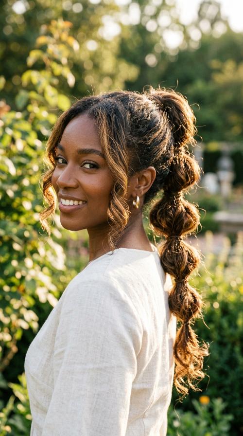 Bubble Ponytail Updo
