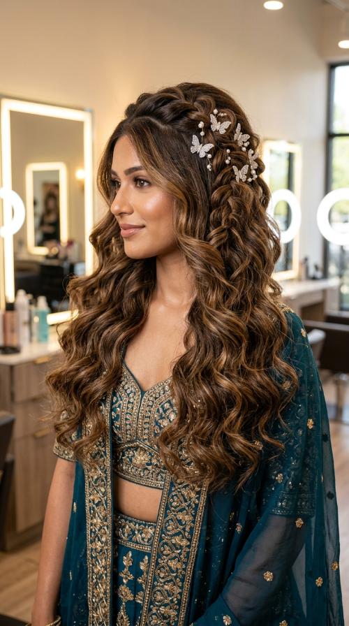 Butterfly Clip Accent Waves