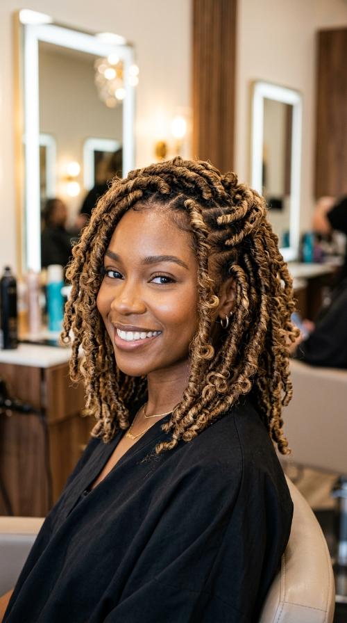 Butterfly Faux Locs Bob