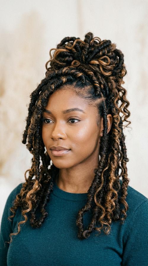 Butterfly Locs Updo