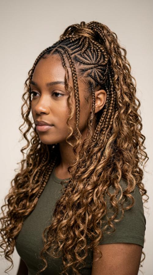Butterfly Wing Detailed Side Braids