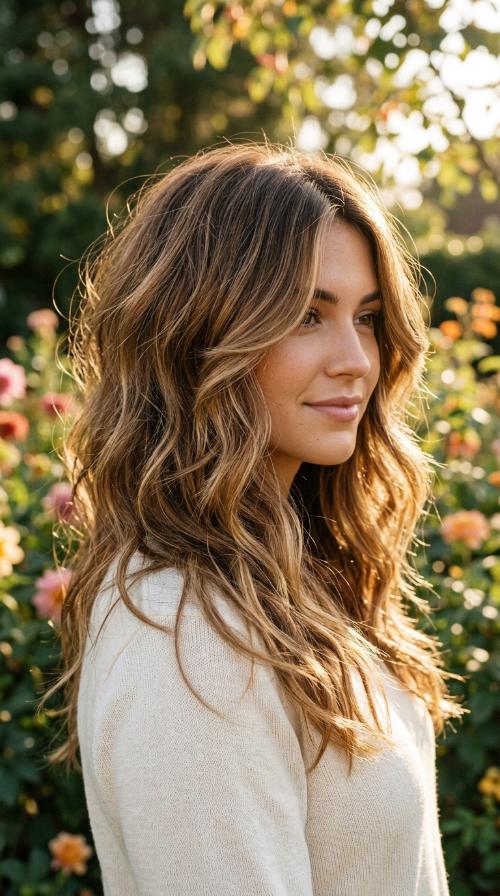 Caramel Balayage Shag