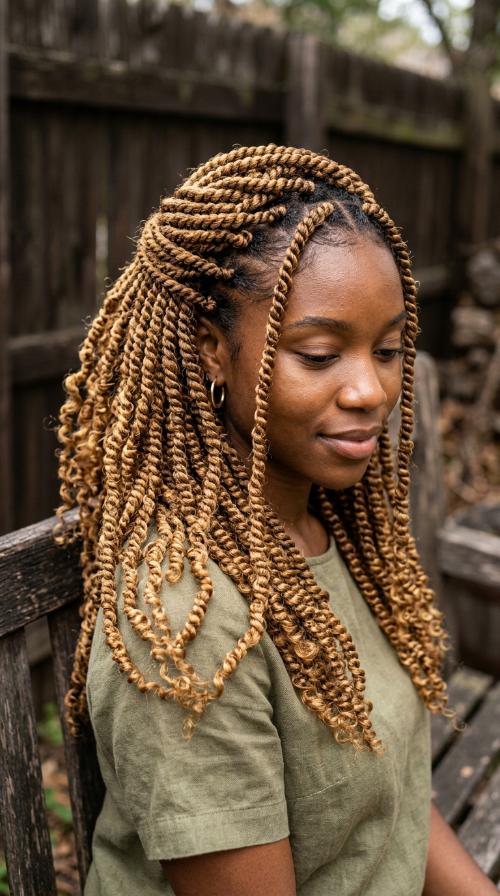 Caramel Toned Spring Twists
