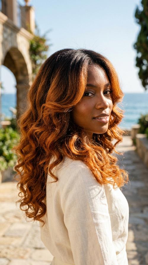 Carrot Ombre Silk Press
