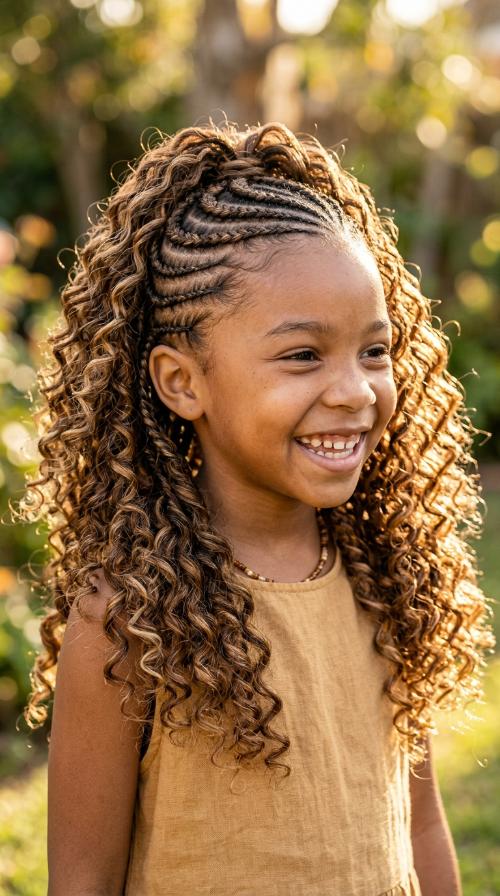 Chic Side-Swept Cornrows