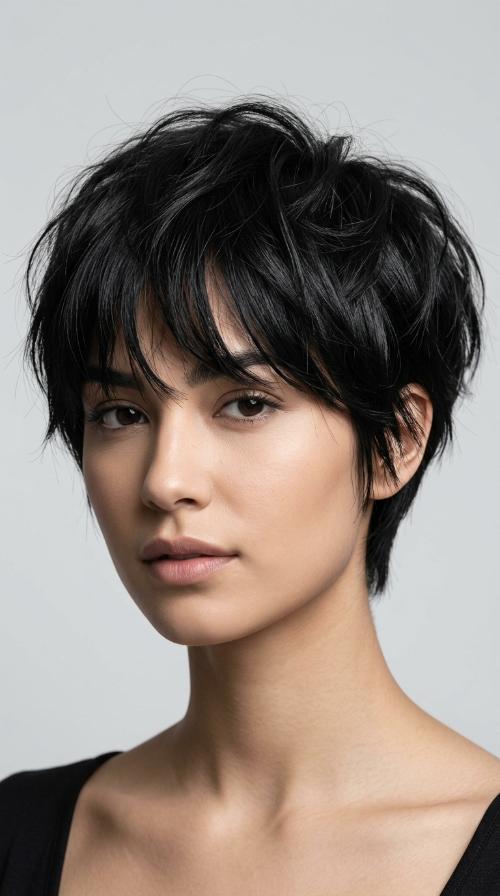 Choppy Pixie with Bangs