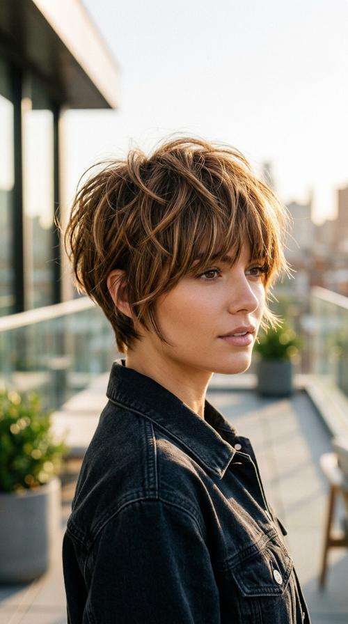 Choppy Pixie with Forward Fringe