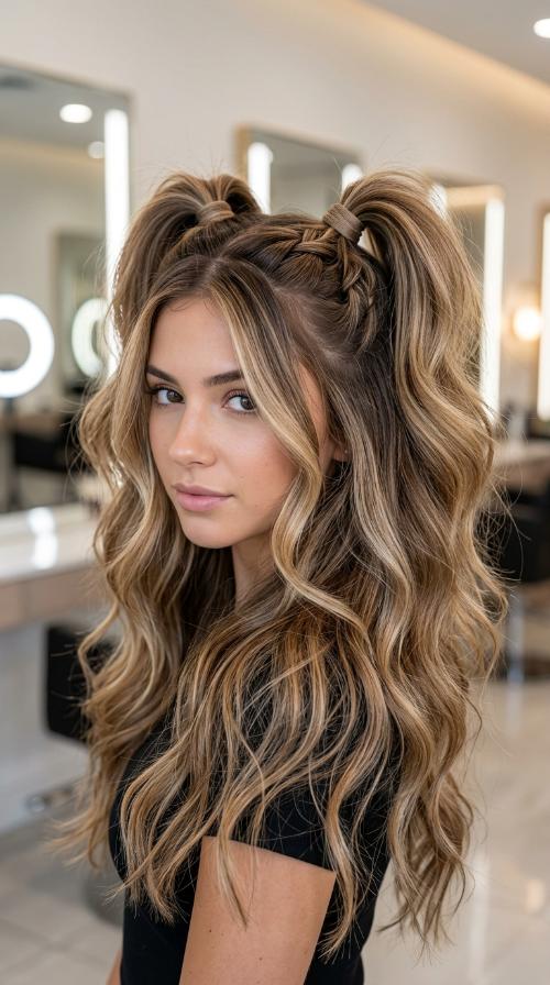 Classic Double High Ponytails