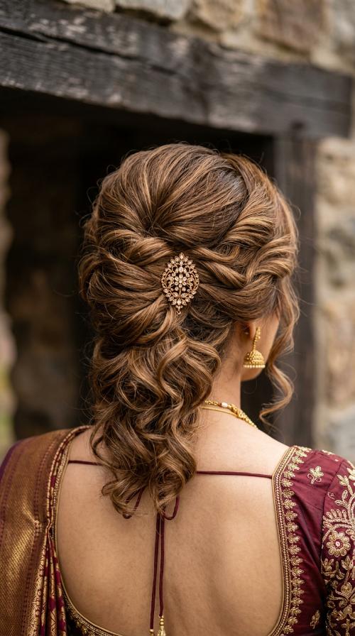 Classic French Twist with Brooch