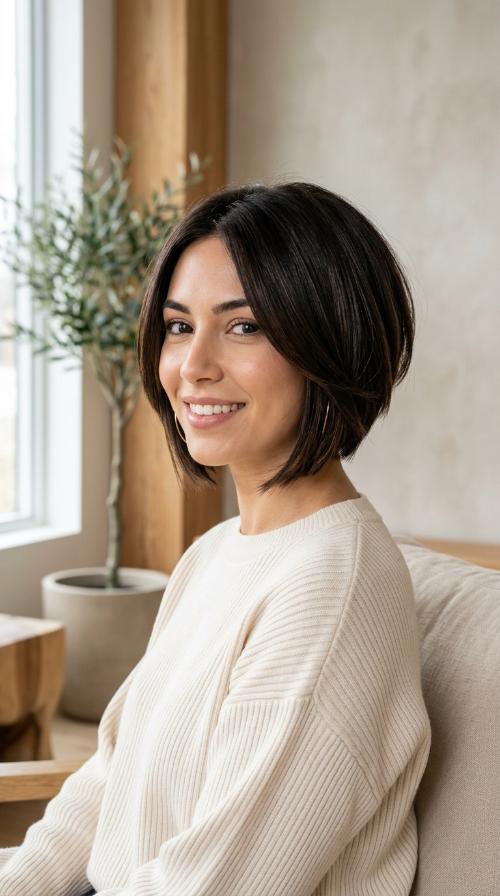 Classic Sharp Inverted Bob
