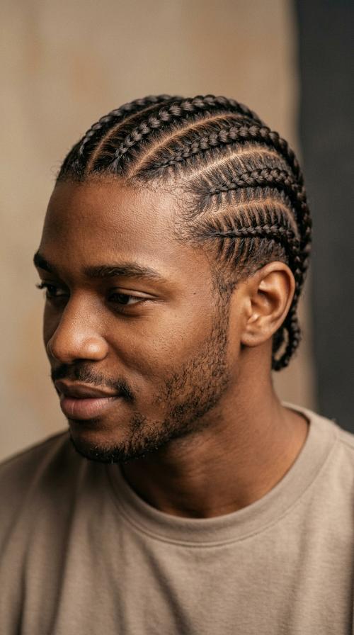 Classic Straight Back Cornrows