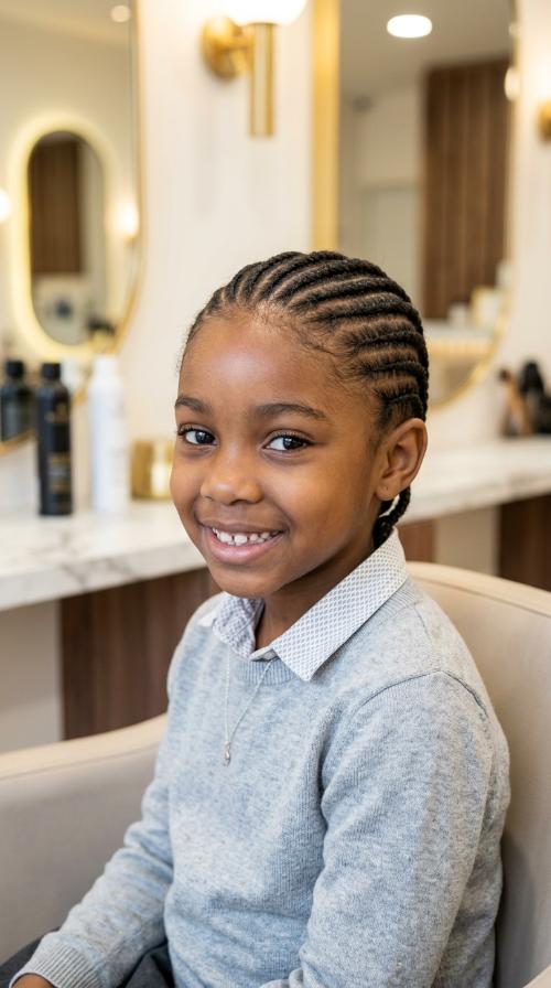 Classic Straight-Back Cornrows