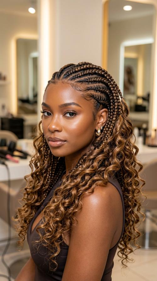 Classic Straight Back Feed-In Braids