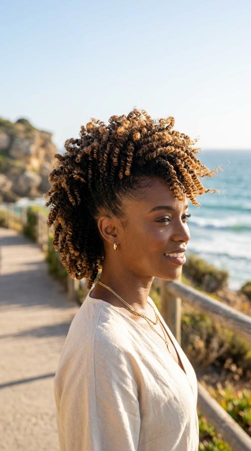 Coiled Mohawk with Fade