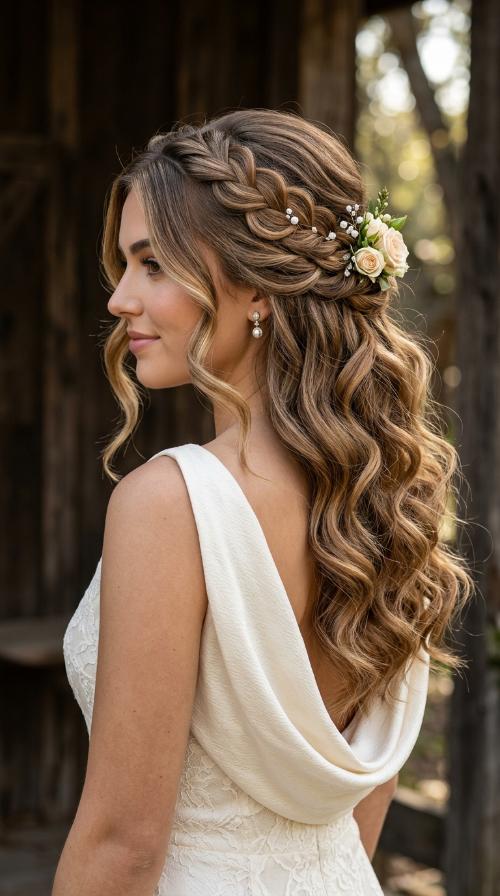Cowl Neck with Side-Parted Soft Waves