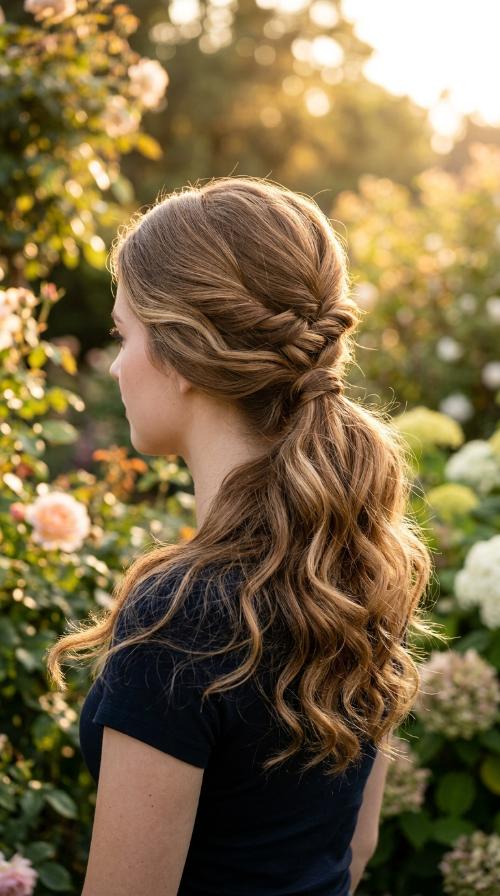 Criss-Cross Low Ponytail