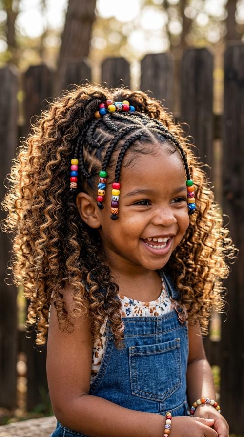 Cross-Cross Braids with Double-Knotted Beads