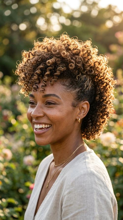 Curly Faux Hawk