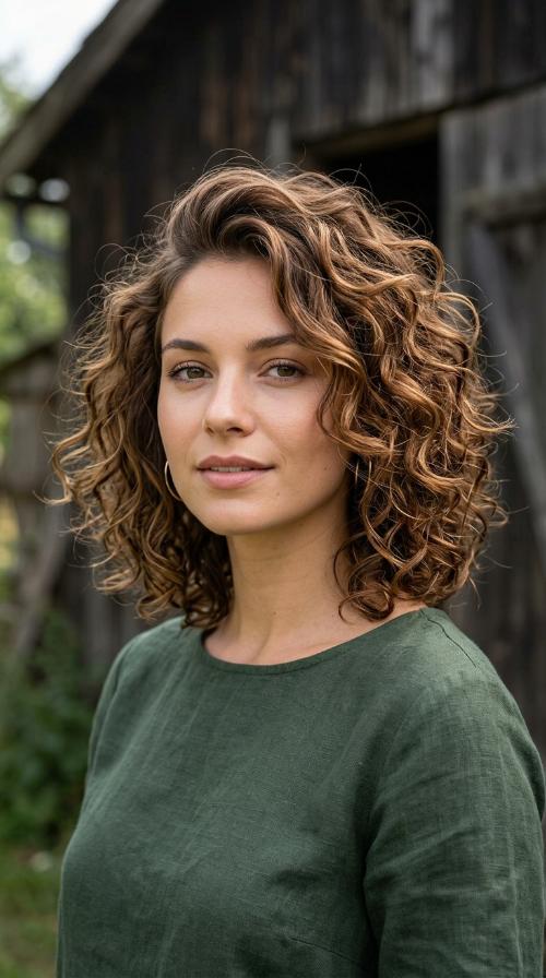 Curly French Bob