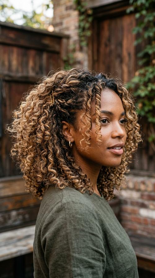 Curly Layered Bob