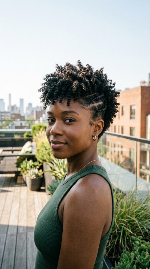 Curly Tapered Cut
