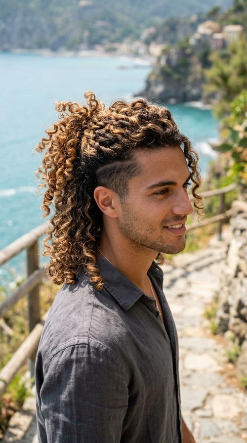 Curly Undercut for Type 3C Hair