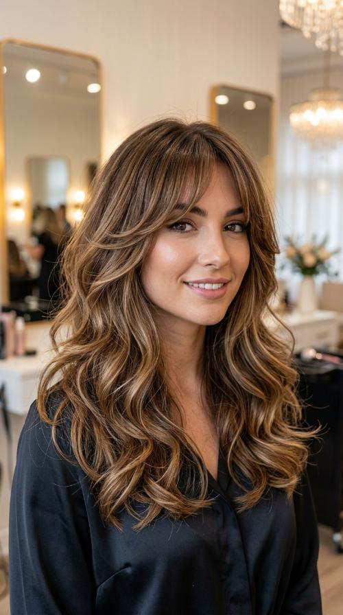 Curtain Bangs with Layers