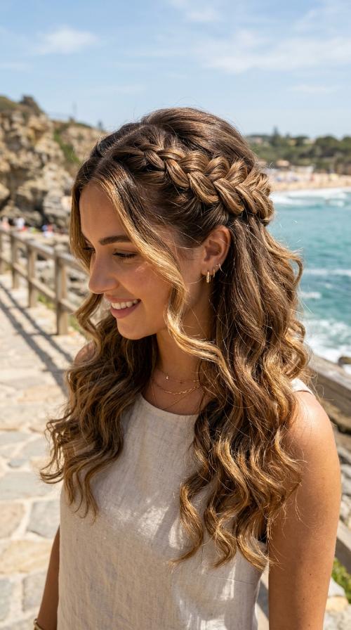Deep Side Part with Shine
