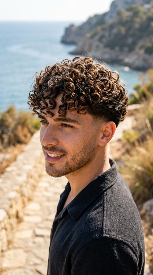 Defined Ringlets with Low Fade (Type 3B)