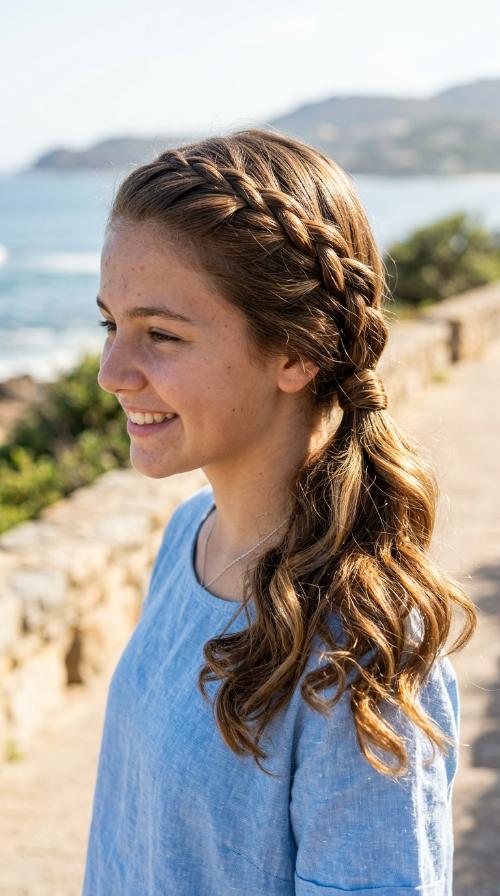 Diagonal French Braid