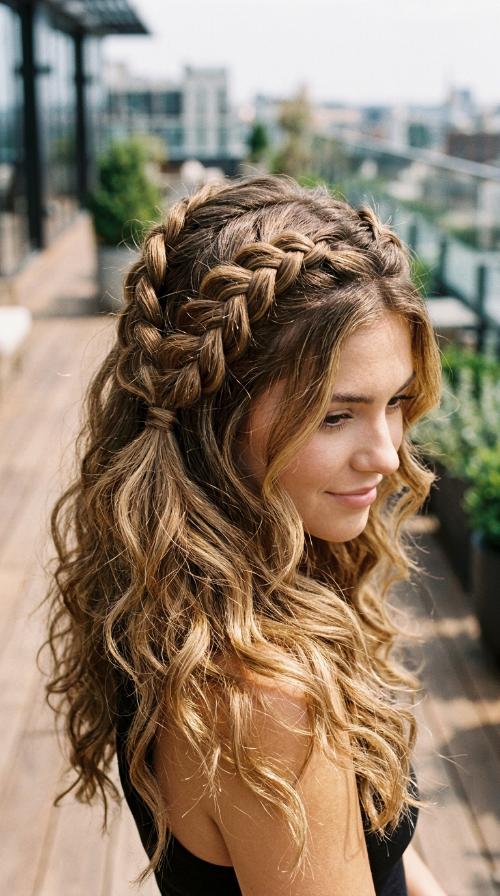 Double Braided Half-Up