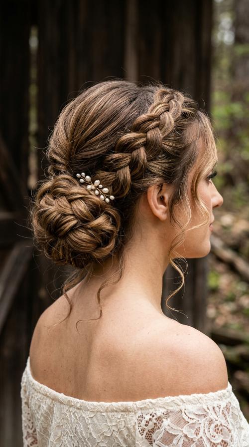 Double Braided Low Bun