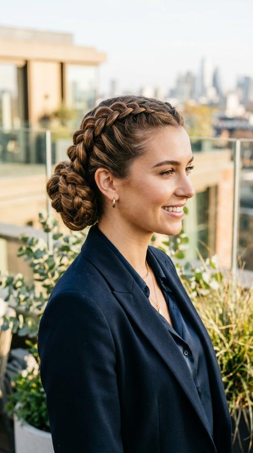Double Dutch Braid Bun