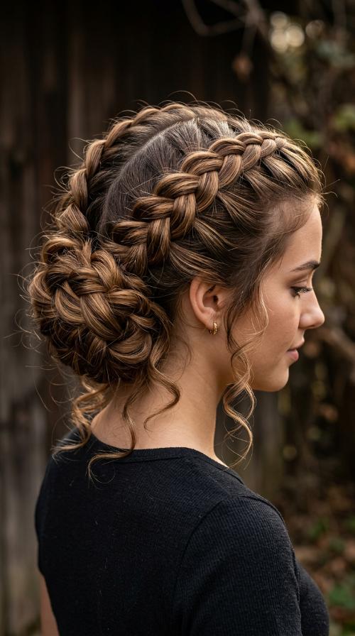 Double Dutch Braid Updo