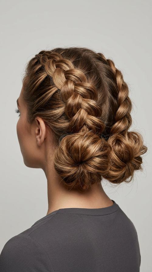 Double Dutch Braided Bun