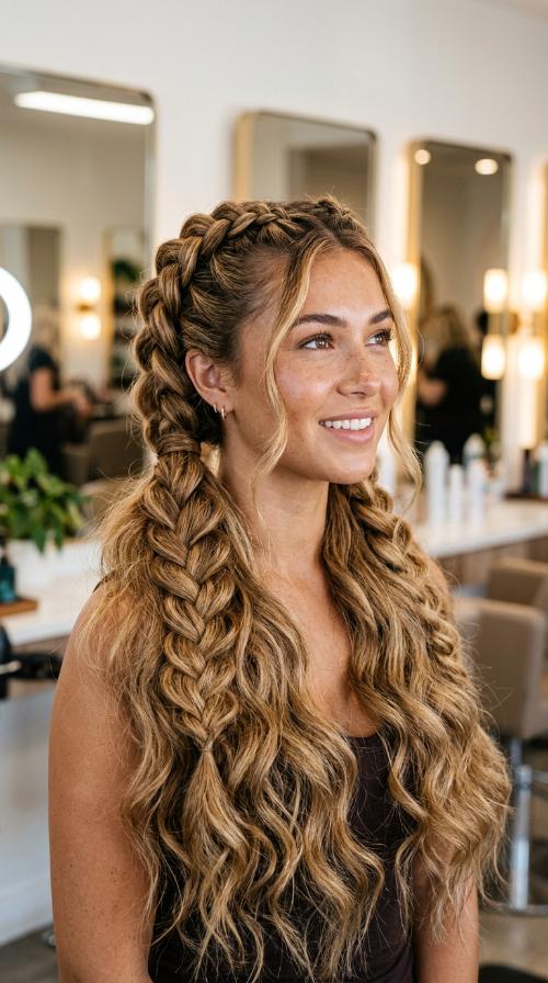Double French Braid Pigtails