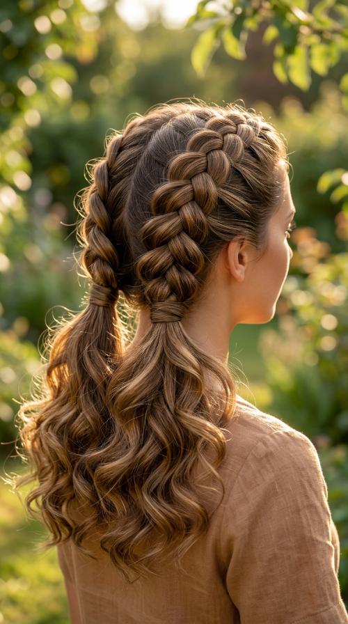 Double French Braids