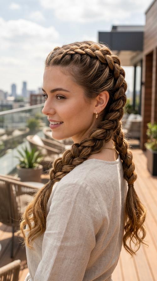 Double French Braids